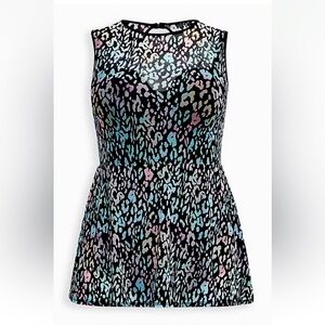 Torrid UNDERWIRE LONG MESH OVERLAY SWIM DRESS WITH BRIEF Size 3 DD/F